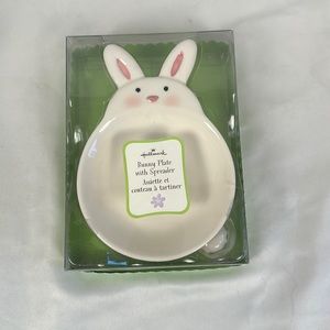 Hallmark Bunny Rabbit Dip Bowl with Spreader Easter Spring NIB